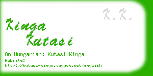 kinga kutasi business card